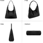 befen Genuine Leather Slouchy Hobo Purses for Women, Top Grain Real Leather Tote Handbags Shoulder Satchel with Tassel Ribbon - Image 7