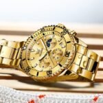 OLEVS Mens Watches Big Face Stainless Steel Waterproof Date Analog Quartz Watches Fashion BusinessWrist Watches for Men… - Image 3