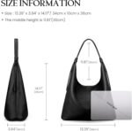 befen Genuine Leather Slouchy Hobo Purses for Women, Top Grain Real Leather Tote Handbags Shoulder Satchel with Tassel Ribbon - Image 6