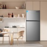 Upstreman 17.6 Cu.Ft Top Freezer Refrigerator Large Capacity Refrigerator, Frost Free, ENERGY STAR, Adjustable Thermostat, Fingerprint Resistant Stainless Steel, Reversible Door - Image 9