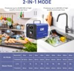 45,000mg/h Commercial Ozone Generator with 600mg/h Water Ozone - Smart Air & Water Purifier for Home, Car, Smoke, Pet Odor Removal, Fruit/Vegetable/Meat/Sea Food Cleaning - Image 2