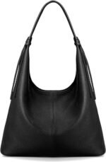 befen Genuine Leather Slouchy Hobo Purses for Women, Top Grain Real Leather Tote Handbags Shoulder Satchel with Tassel Ribbon