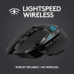 Logitech G502 Lightspeed Wireless Gaming Mouse with Hero 25K Sensor, PowerPlay Compatible, Tunable Weights and Lightsync RGB - Black - Image 2