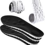 2 Pairs 4D Cloud Technology Insole - Super Soft Comfort Insoles, Soft Foot Protection Cloud Feeling Insole, U-Shape Memory Foam Insoles (Black, Men: US 8-11)