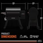Traeger Ironwood 885 Wood Pellet Grill and Smoker, WiFi Pellet Smoker Grill with Super Smoke Mode, D2 Controller, Large 885 sq. in. Cooking Area, Outdoor BBQ Electric Pellet Smoker, TFB89BLFC - Image 2
