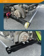 Heavy Duty Toe Alignment Tool Plates, Upgrade Stainless Steel Wheel Alignment Tool Plate with Hanging Holes for Easy Wall-Mounted Storage, Black(Excluding Tape Measures) - Image 7