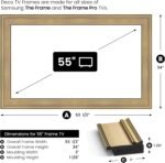 Champagne 55" Premiere Deco TV Frame - Compatible ONLY with Samsung The Frame TVs (Fits 2021-2026, LS03A, LS03B, LS03C, LS03D, LS03FA) - Image 4