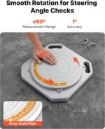 VEVOR Wheel Alignment Turn Plates, 4-Ton Capacity, Brass Dial Measurements, 360° Rotating Turntable Wheel Alignment Tool with Transition Bridge & Thrust Block for Car SUV Light Truck - Image 4