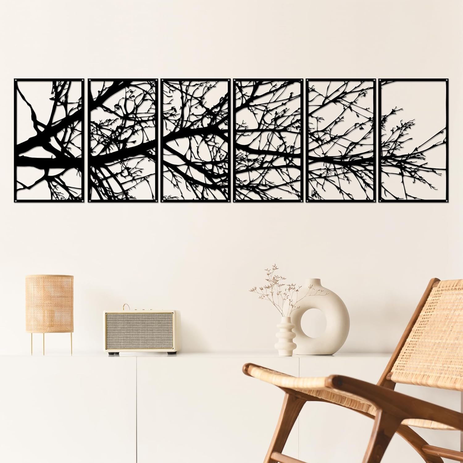8107p2VMf2L._AC_SL1500_.jpg Rajukit Large Metal Wall Art Sculpture,Tree of Life Design,Rust-Resistant Indoor/Outdoor Wall Decor for Living Room,Bedroom,Hallway,Modern Home Decor - Image 1