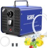 45,000mg/h Commercial Ozone Generator with 600mg/h Water Ozone - Smart Air & Water Purifier for Home, Car, Smoke, Pet Odor Removal, Fruit/Vegetable/Meat/Sea Food Cleaning