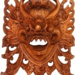 NOVICA Artisan Handcarved Wood Mask Acacia Wall of Barong from Bali Brown Indonesia Masks Cultural Balinese Traditional Carvings [12.25in H x 10.75in W x 5in D] ' Watchful Barong'