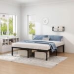 Metal Bed Frame,Queen Size Bed Frame with Storage Space,Heavy Duty Sturdy Mattress Foundation,Easy Assembly,No Box Spring Needed, Black,14 Inch,Queen - Image 4