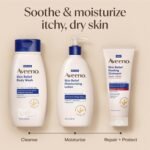 Aveeno Skin Relief Moisturizing Lotion Heals Very Dry, Sensitive Skin, Fast-Absorbing Body Lotion with Triple Oat & Shea Butter, Fragrance Free, Non-Comedogenic, Value Size, 33 fl. oz - Image 7