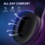AOC Wireless Gaming Headset Compatible with PS5/4, Nintendo Switch, PC, Bluetooth 5.4 & 2.4GHz Gaming Headphones with Noise Canceling Mic, RGB, Type-C, 20ms Latency, 45H, 7.1 Virtual Surround- Black - Image 5
