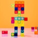 BrainSpark 48PCS Translucent Mulit-Color DigitBlocks Magnetic Building Blocks, Montessori Clear Magnet Cubes for Boys Girls Stacking Block Sets Ages 3-9 - Image 8