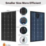 JJN Bifacial 200 Watt Solar Panel, 16BB N-Type 200W 12V 25% High Efficiency 200W Solar Panels, Monocrystalline Solar Module for RV Home Farm Trailer Camper Marine Off-Grid Solar System - Image 4