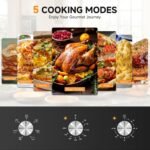 AMZCHEF Wall Ovens 24 inch Electric: 2800w Single Wall Oven with 6 Cooking Modes, 2.72 Cu.Ft. Electric Wall Oven, Convection Oven with Mechanical Knobs Control, Black - Image 4