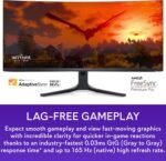 Alienware AW3423DWF Curved QD-OLED Gaming Monitor - 34-inch Quantum Dot OLED 0.1Ms 165Hz 21:9 Curved Display, 99.3% DCI-P3 Color Gamut, VESA DisplayHDR True Black 400, AMD FreeSync Premium Pro - Black - Image 4