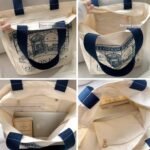BXCNCKD Vintage London Bookstore Canvas Bag Women's One Shoulder Tote Bag Large Capacity Shopping Bag - Image 4
