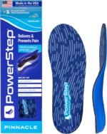 PowerStep Pinnacle Insoles, Orthotics for Plantar Fasciitis Relief, Made in USA Orthotic Insoles, Arch Support Inserts with Moderate Pronation, #1 Podiatrist Recommended (M 6-6.5, W 8-8.5)