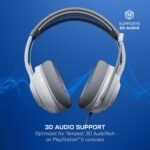 Turtle Beach Atlas 200 Wired Gaming Headset Officially Licensed for PlayStation, PS5, PS4, 50mm Nanoclear Drivers, Flip-to-Mute Mic, Memory Foam Cushions, Floating Headband - White - Image 4