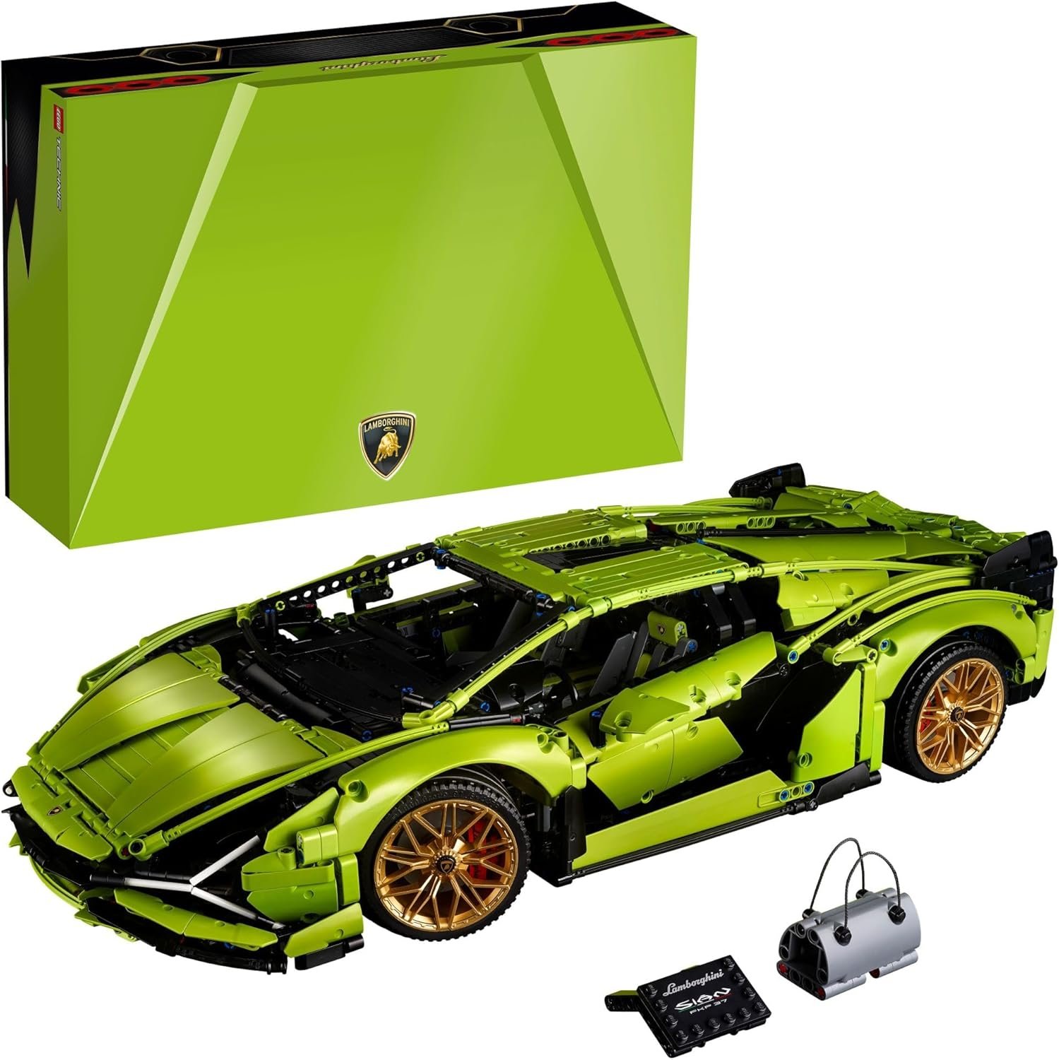 8167RfUBVSL._AC_SL1500_.jpg LEGO Technic Lamborghini Sián FKP 37 Building Sets for Adults - Detailed Lamborghini Model Car Kit for Men & Women, Ages 18+ Years - Display in Room as Decor - 42115 - Image 1