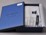 EP Mode 100% Pure Cashmere Throw Blanket for Sofa, Classic Design with Gift Box (Lt. Heather Grey) - Image 6