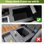 Center Console Organizer Compatible with 2024-2026 Toyota Land Cruiser/Land Cruiser 1958 Interior Accessories, Middle Armrest Storage Box Insert Tray Coin Holder (Not Fit with Cool Box) Black - Image 3