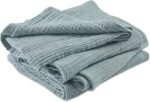 EMME Cotton Muslin Large Throw Blanket Couch Breathable Gauze Soft Lightweight Bed Blankets Adults (Heather Teal, 50"x70") - Image 7