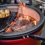 Kamado Joe Classic Joe Series II 18-inch Ceramic Charcoal Grill and Smoker with Cart, Side Shelves, Stainless Steel Grates and 250 Cooking Square Inches in Red, Model KJ-23RHC - Image 2