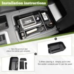 Center Console Organizer Compatible with 2024-2026 Toyota Land Cruiser/Land Cruiser 1958 Interior Accessories, Middle Armrest Storage Box Insert Tray Coin Holder (Not Fit with Cool Box) Black - Image 6