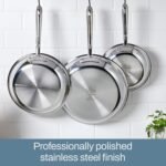 All-Clad D3 10-Piece Stainless Steel Cookware Set, 3-Ply Made in USA Cookware- Includes Frying Pans, Saucepan, Sauté-Pan, Stockpot, Professional Cookware -Induction & Oven Safe - Image 7