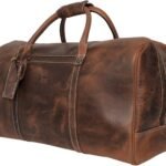 Handmade Leather Travel Duffel Bag - Airplane Underseat Carry On Bags by Rustic Town