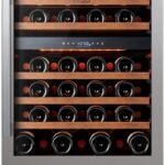 Ca'Lefort Wine Fridge & Cooler - 24 Inch 52 Bottle Wine Cooler Refrigerator, 40-65°F Dual Zone Wine Refrigerator Glass Door, 3 LED Built-in or Freestanding Fridge for Home/Bar/Kitchen (5.65 cu.ft)