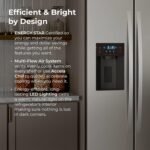 Kenmore 36" Side-by-Side Refrigerator with Freezer - Accela Chill, Water & Ice Dispenser, Adjustable Glass Shelves, ENERGY STAR Certified, 20 cu. ft. Capacity - Fingerprint Resistant Stainless Steel - Image 6