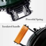 Ceramic Kamado Charcoal BBQ Grill and Smoker, Stainless Steel Grates -15" Ceramic with Tall Stand (GREEN) - Image 7