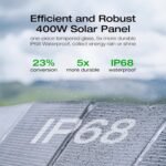 EF ECOFLOW Solar Generator DELTA 2 Max 2048Wh With 400W Solar Panel, LFP Battery Portable Power Station Up to 3400W AC Output Fast Charging 0-80% in 43 Min solar powered generator For Camping, RV - Image 6