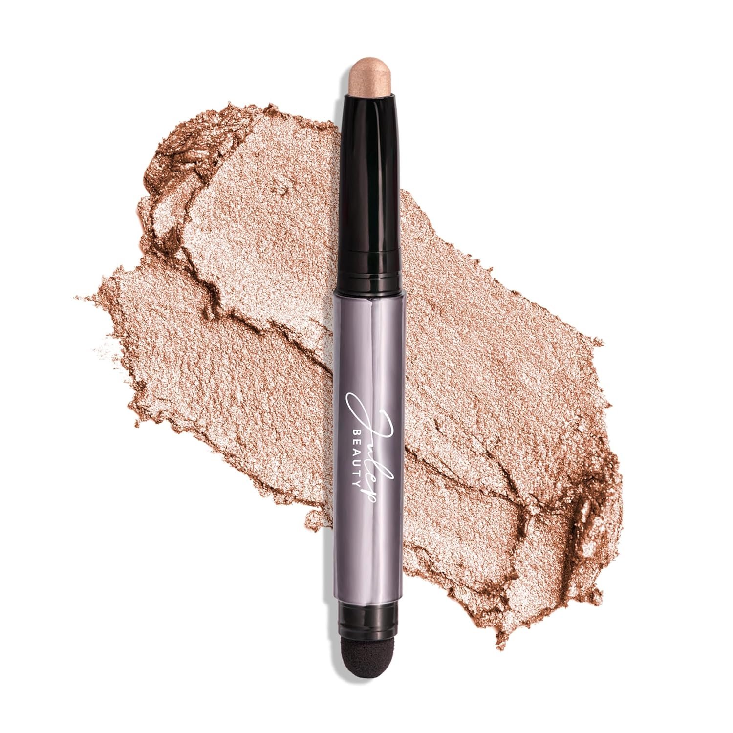 81P-k2IHyiL._SL1500_.jpg Julep Eyeshadow 101 Cream-to-Powder Waterproof Shadow Stick – Champagne Shimmer – Long-Lasting, Crease-Proof, Medium Golden-Beige Shimmer Cream Eyeshadow with Built-in Smudger - Image 1