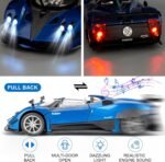 BDTCTK 1/24 Comapatible for Pagani Zonda HP Barchetta Model Cars Toy, Zinc Alloy Diecast Pull Back Toy Cars with Sounds and Lights Vehicles for Kids Boy Girl Gift (Blue) - Image 3
