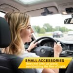 Yuoyar Sunglass Holder for Car, Magnetic Leather Sunglasses Holder and Ticket Card Clip, Car Visor Accessories, 2 Packs (Black) - Image 5