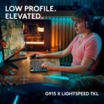 Logitech G915 X Lightspeed TKL Wireless Mechanical Gaming Keyboard, Double-Shot PBT Keycaps, Fully Programmable Keys, RGB Backlit Mac/PC Gaming Keyboards, Aluminum Finish, GL Linear Switches, Black - Image 2