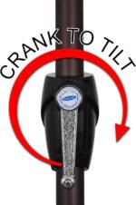 California Umbrella 9' Round Aluminum Bronze Auto Tilt in Cabana Regatta - Image 8