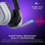 Turtle Beach Stealth 700 Gen 3 Wireless Multiplatform Amplified Gaming Headset for PS5, PS4, PC, Mobile – 60mm Drivers, AI Noise-Cancelling Mic, Bluetooth, 80-Hr Battery, Dual Transmitters – White - Image 8