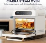 CIARRA 8-in-1 Air Fryer Steam Oven Countertop, 13QT Mini Toaster Oven with Steam, Rapid Steam, Air Fry, Vapor Bake, Steam Clean, Bake, Dried, Ferment, White - Image 6