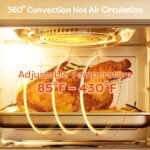 CIARRA 12-in-1 Countertop Steam Oven with Air Fryer, 25.4QT Steam Air Fryer Combo Nosh Oven Pro - Convection Toaster, Bake, Self-Clean, Dehydrate, Ferment, White - Image 3