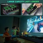 DINOSTRIKE 4X 6200mWh Battery Pack Compatible with Xbox One/Series S/X Controller Charging Station【Extended USB C Cable】 Rechargeable Battery Pack for Xbox - Image 8