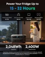 Anker SOLIX C2000 Gen 2 Portable Power Station, 2,400W (Peak 4,000W) Solar Generator, Full Charge in 58 Min, 2048wh LiFePO4 Battery for Home Backup, Power Outages, and Camping (Optional Solar Panel) - Image 2