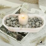 Radicaln Marble Dough Bowl 10" Inches White Onyx Handmade Key Bowl For Dining Table Décor, Ideal Decorative Bowl, Entryway Décor & Farmhouse Décor - Image 4