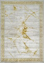 GLORY RUGS Area Rugs Marble 5X7 Cream Gold Carpet Modern Abstract Rug Living Room Dining Bedroom Rug - Image 2