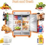 54" W Commercial Refrigerator with 2 door Stainless Steel 49 Cu. Ft Reach-in Refrigerator 6 Adjustable shelves Fan Cooling Fridge for Restaurant, Commercial Kitchen, Shop, ETL Certification - Image 2